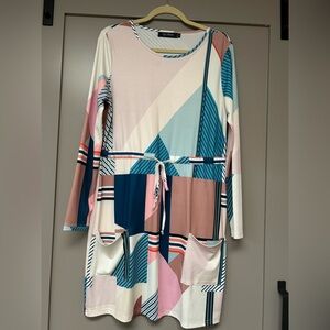 Women's Geometric Multicolor Dress